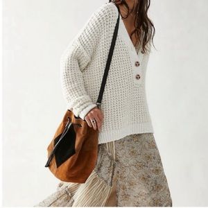 NWT Free People Whistle Slouchy Sweater- Size Large